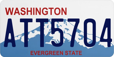 WA license plate ATT5704