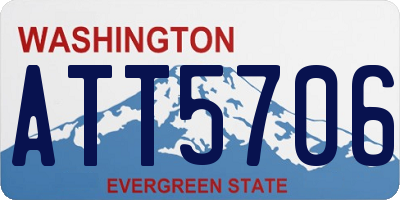 WA license plate ATT5706