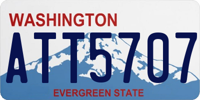 WA license plate ATT5707