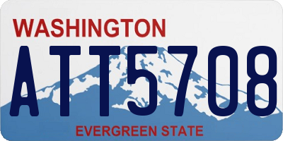 WA license plate ATT5708
