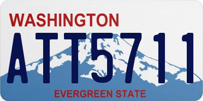 WA license plate ATT5711
