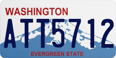 WA license plate ATT5712