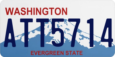 WA license plate ATT5714