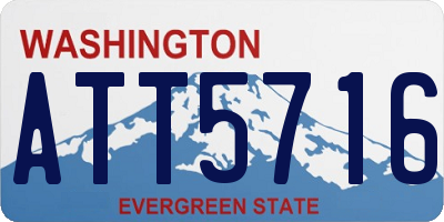 WA license plate ATT5716