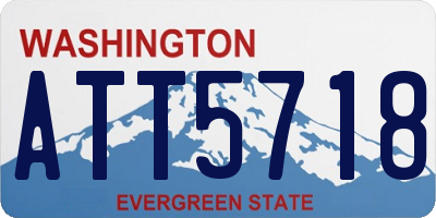 WA license plate ATT5718