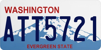 WA license plate ATT5721