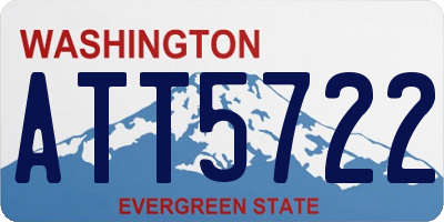 WA license plate ATT5722