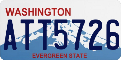 WA license plate ATT5726