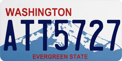 WA license plate ATT5727