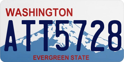 WA license plate ATT5728
