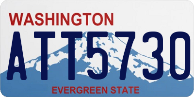 WA license plate ATT5730