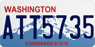 WA license plate ATT5735
