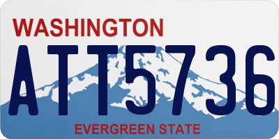 WA license plate ATT5736