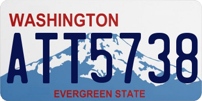 WA license plate ATT5738