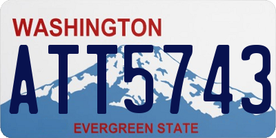 WA license plate ATT5743