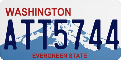 WA license plate ATT5744