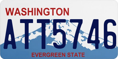 WA license plate ATT5746