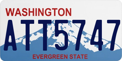 WA license plate ATT5747