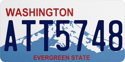 WA license plate ATT5748