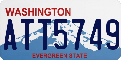 WA license plate ATT5749