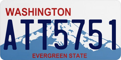 WA license plate ATT5751