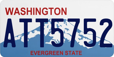 WA license plate ATT5752