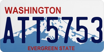 WA license plate ATT5753