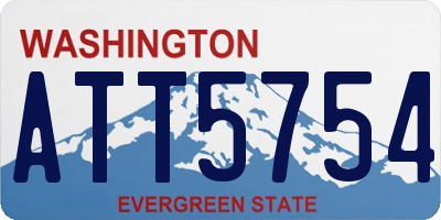 WA license plate ATT5754