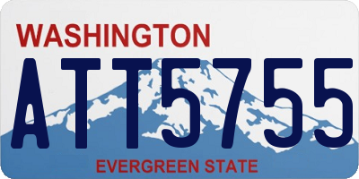 WA license plate ATT5755
