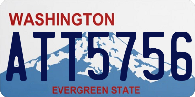 WA license plate ATT5756