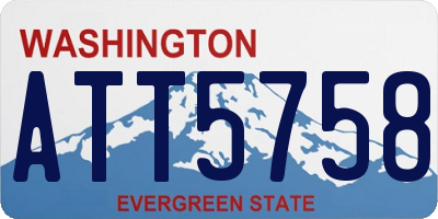 WA license plate ATT5758