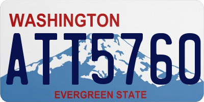 WA license plate ATT5760
