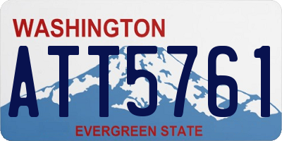 WA license plate ATT5761