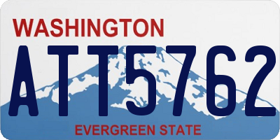 WA license plate ATT5762