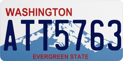 WA license plate ATT5763