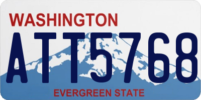 WA license plate ATT5768