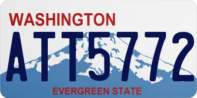 WA license plate ATT5772