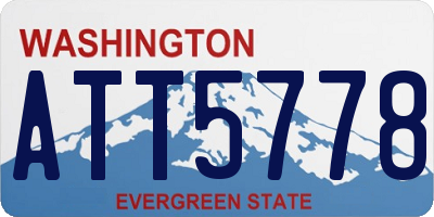 WA license plate ATT5778