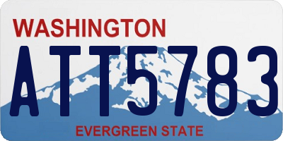 WA license plate ATT5783
