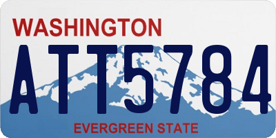 WA license plate ATT5784