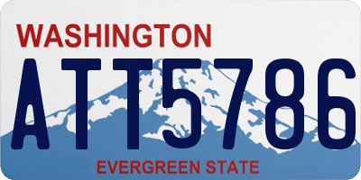 WA license plate ATT5786