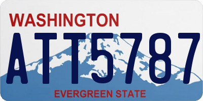 WA license plate ATT5787