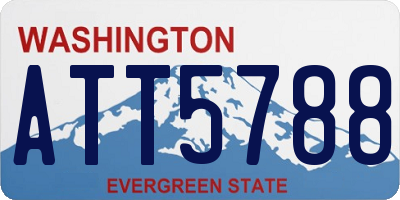 WA license plate ATT5788