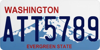 WA license plate ATT5789