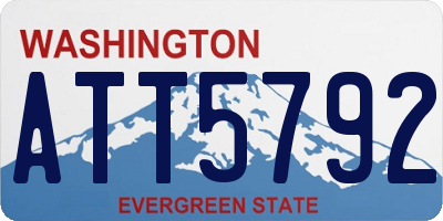 WA license plate ATT5792