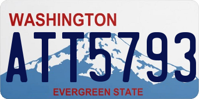 WA license plate ATT5793