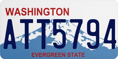 WA license plate ATT5794