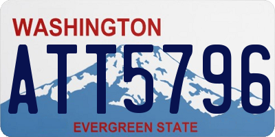 WA license plate ATT5796