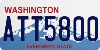WA license plate ATT5800