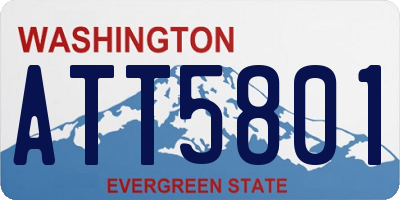 WA license plate ATT5801
